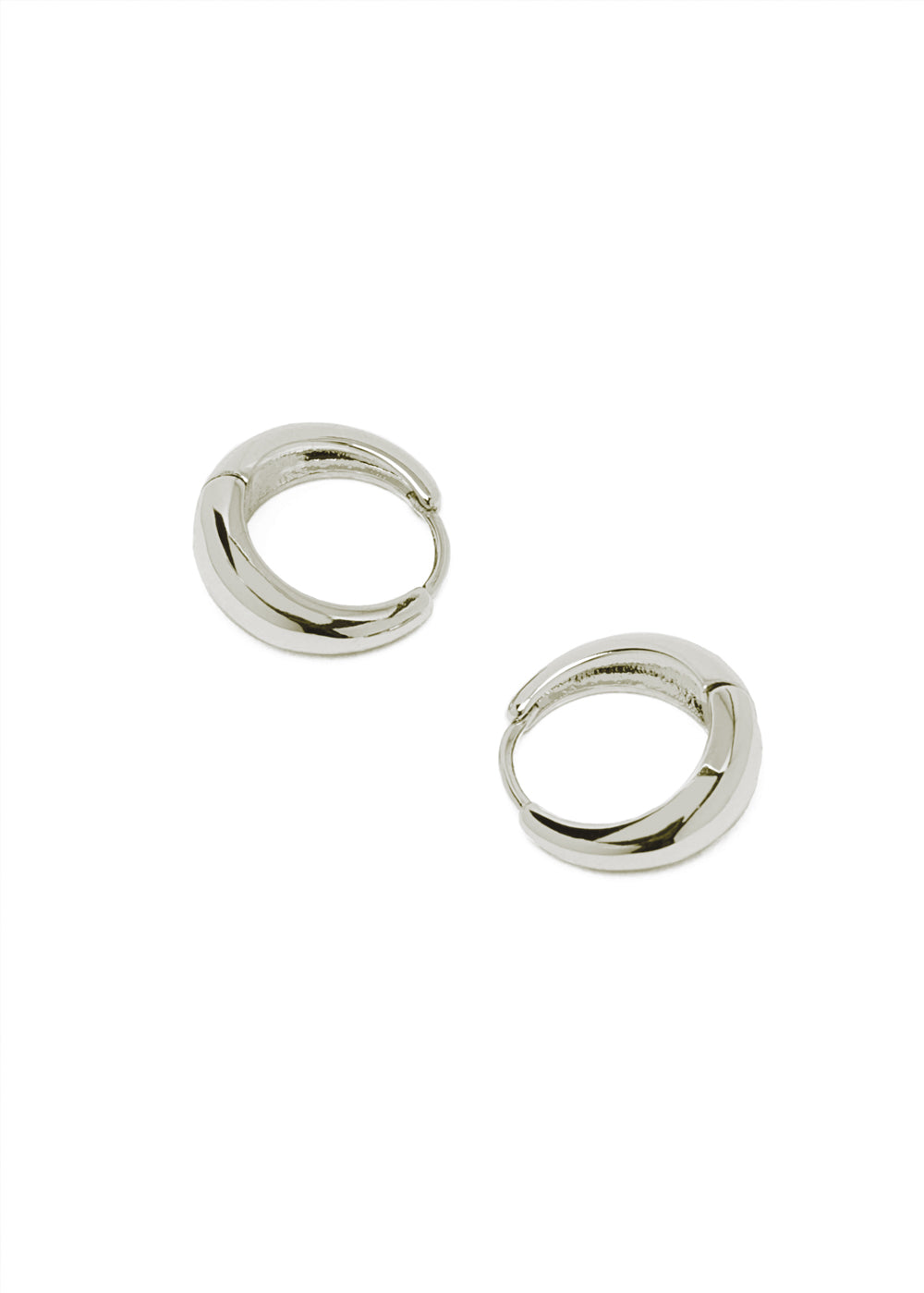 Nalí IVY SMALL SILVER HOOP EARRINGS STAIN. STEEL Vendita