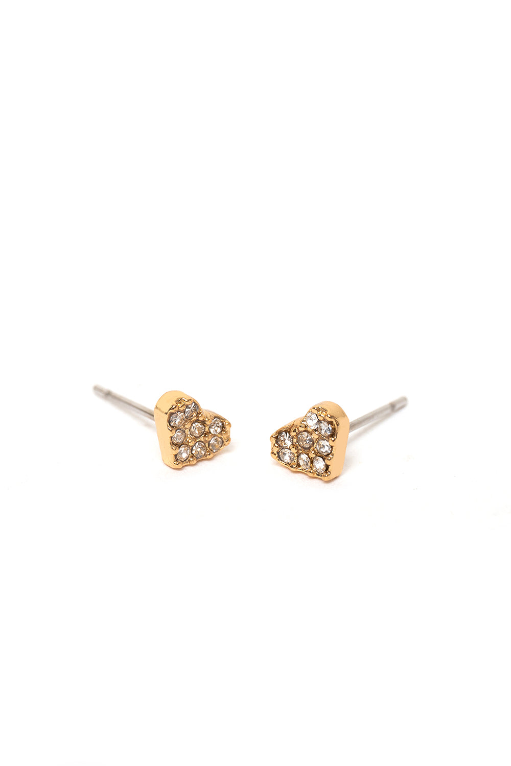 Nalí GOLD HEART CRYSTAL LOBO EARRINGS Soddisfazione Garantita
