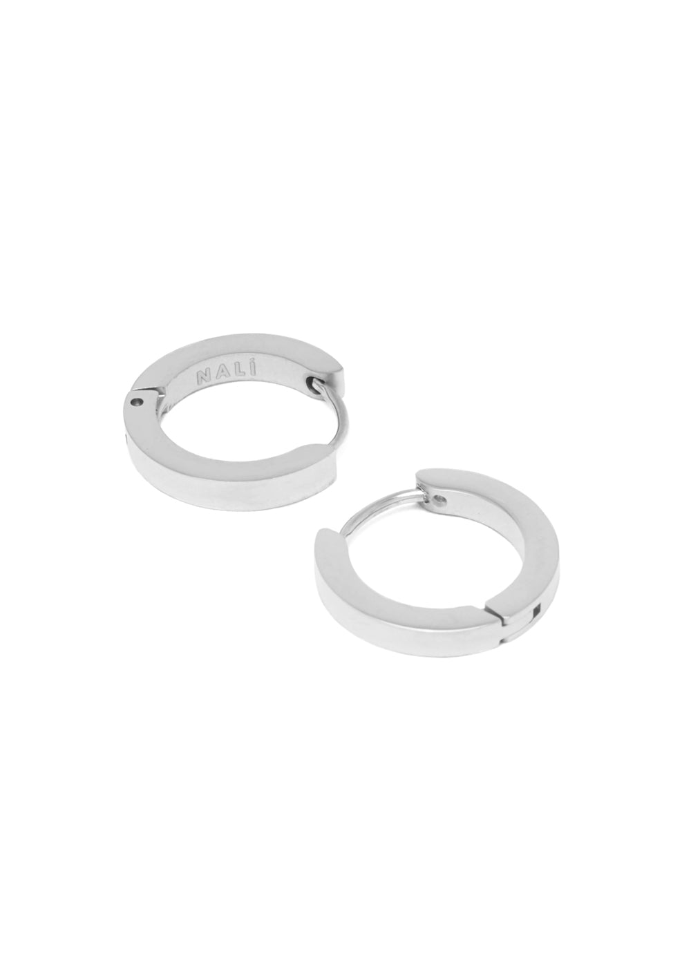 Nalí POLLY SILVER SMALL HOOP EARRINGS STAIN. STEEL Qualità Garantita