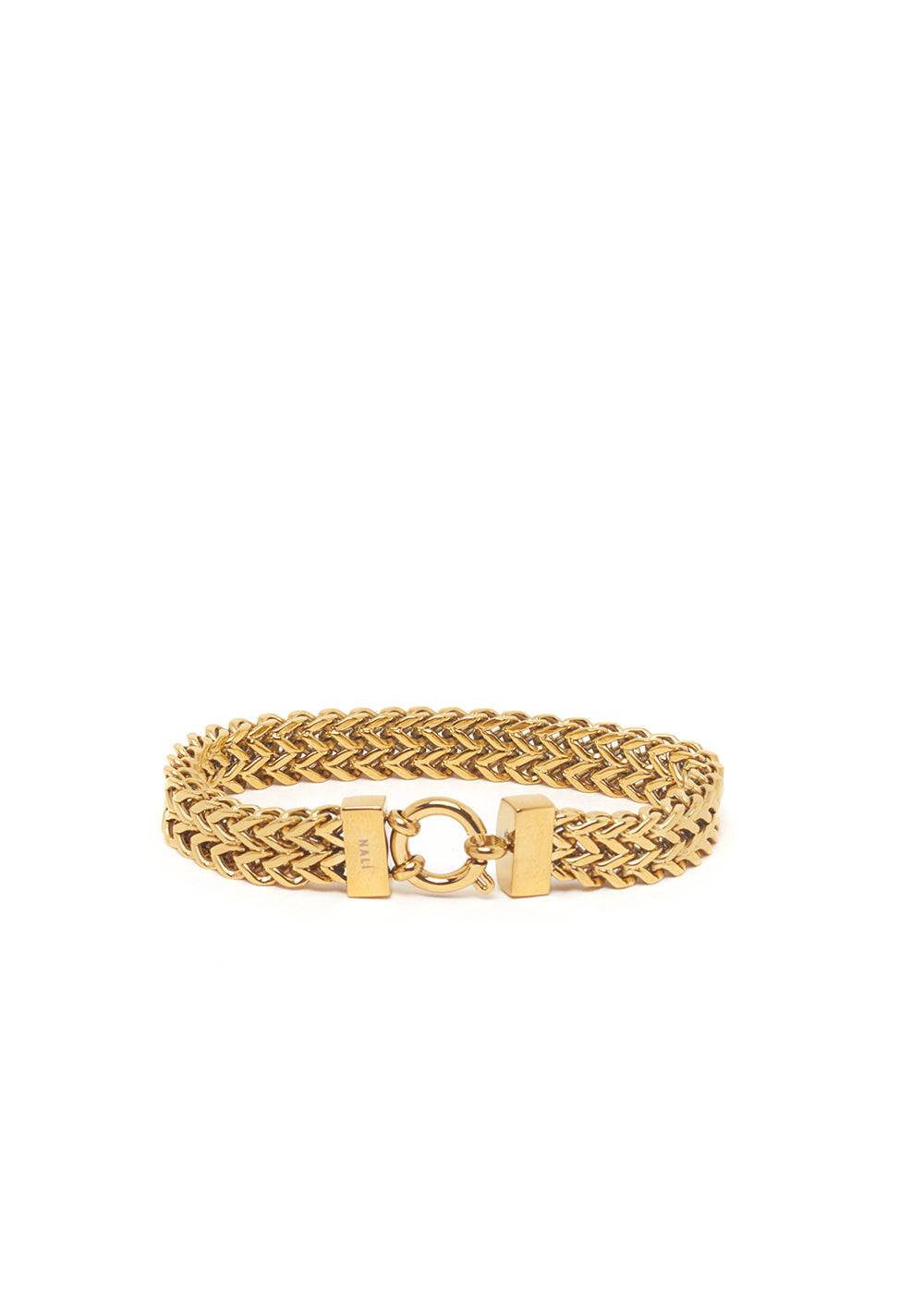 Nalí JULIETTE BRAIDED BRACELET IN GOLD STAINLESS STEEL Negozi Online