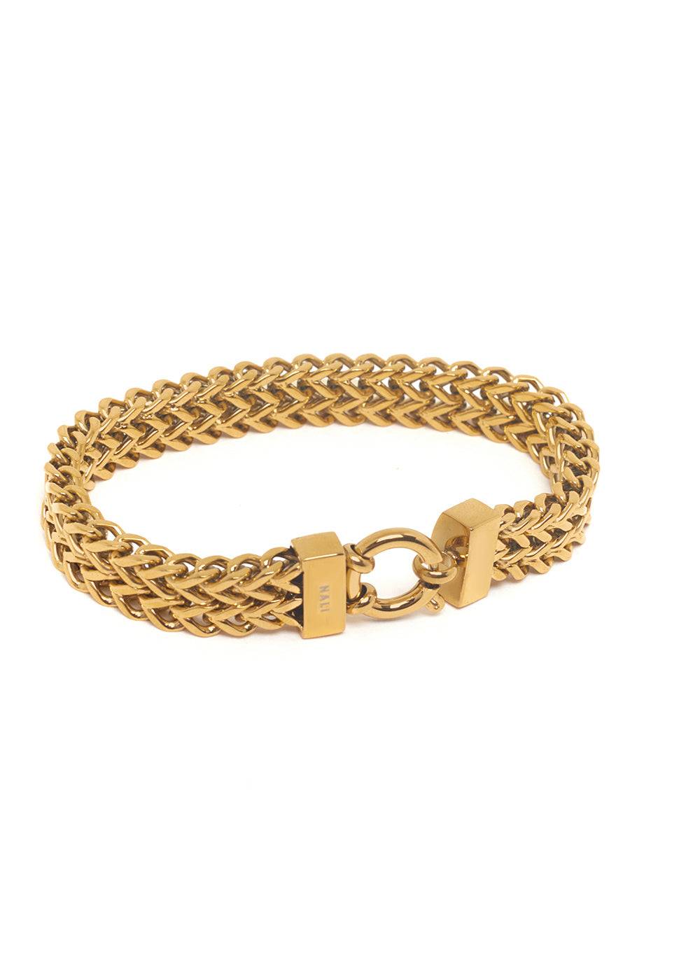 Nalí JULIETTE BRAIDED BRACELET IN GOLD STAINLESS STEEL Negozi Online