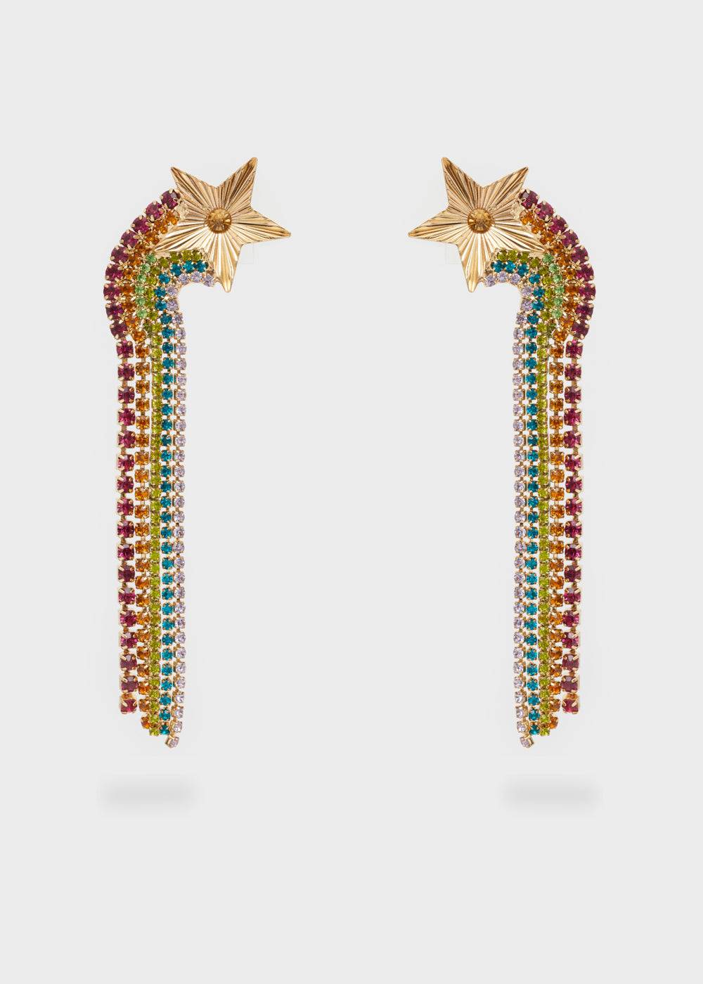 Nalí CASCADE EARRINGS W/ MULTICOLOR STAR Offerte speciali