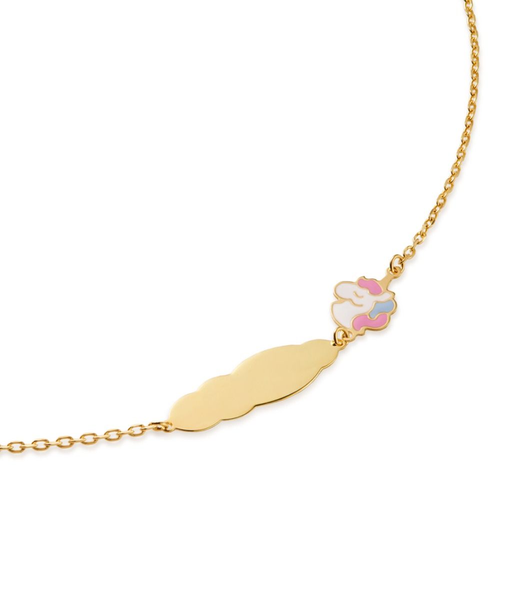Le Bebé Bracciale Toys in oro giallo con unicorno e targhetta in oro giallo Offerta