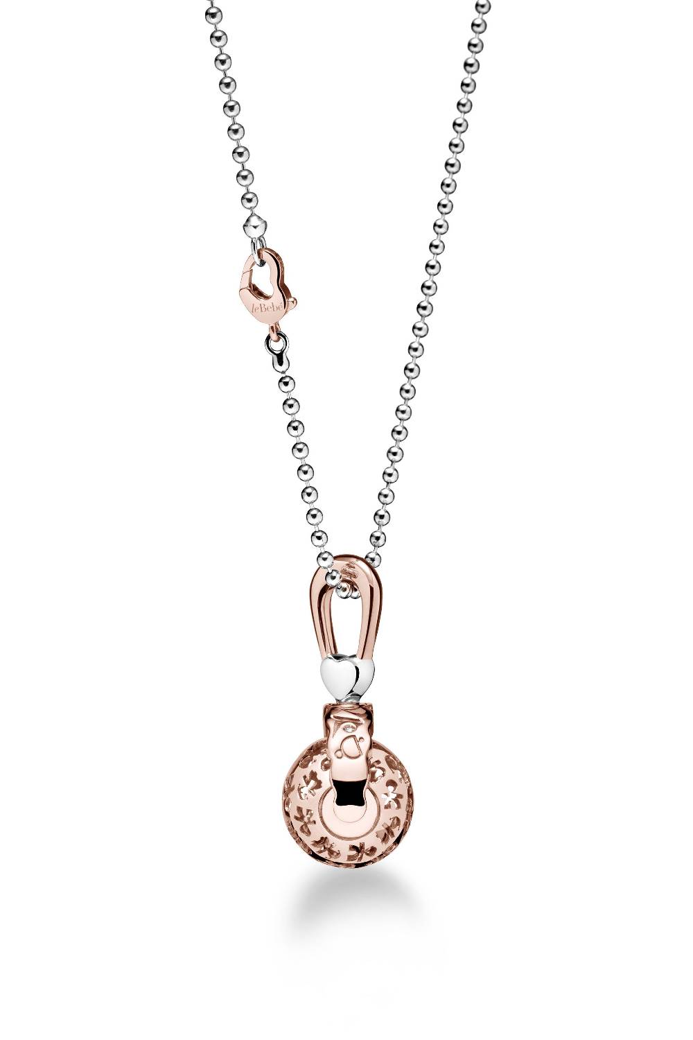 Le Bebé Collana Suonamore in argento placcato oro rosa con diamante Promozione
