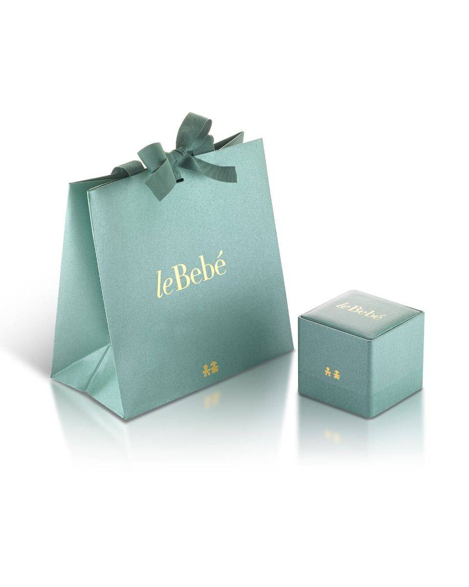 Le Bebé Orecchini I Classici con sagoma bimbo e cuore in oro bianco Shopping Online