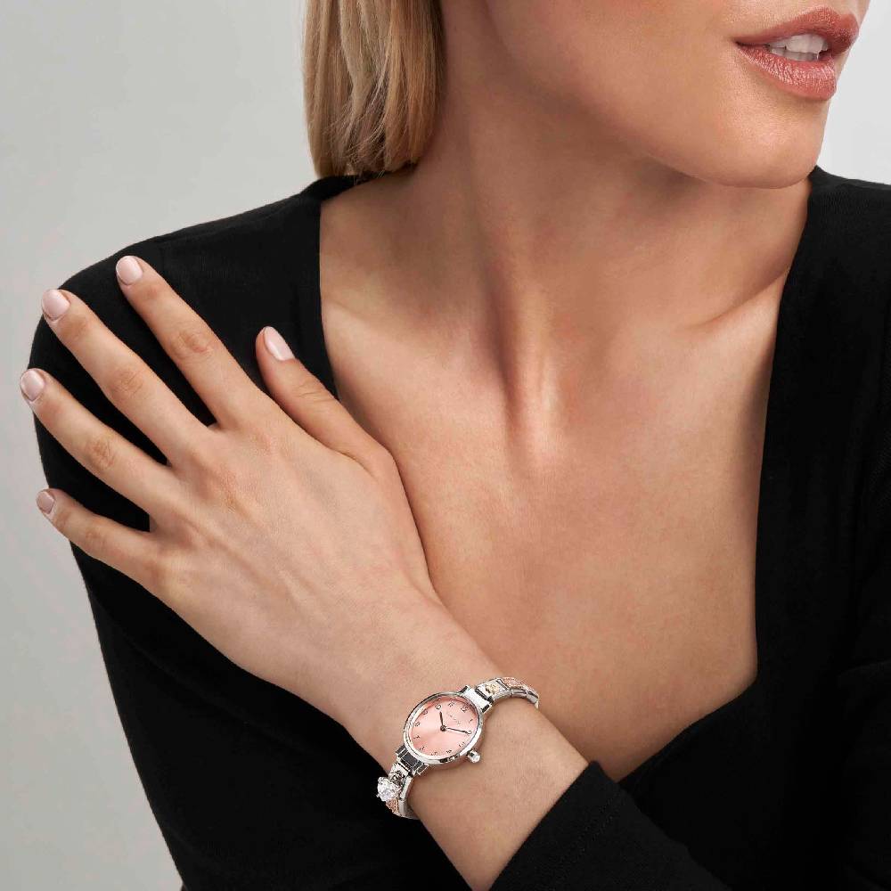 Nomination Orologio Composable con Quadrante Rosa Sunray Ovale Saldi Di Fabbrica