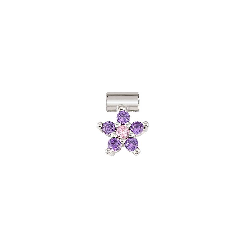 Nomination Ciondolo SeiMia fiore Viola e rosa con CZ