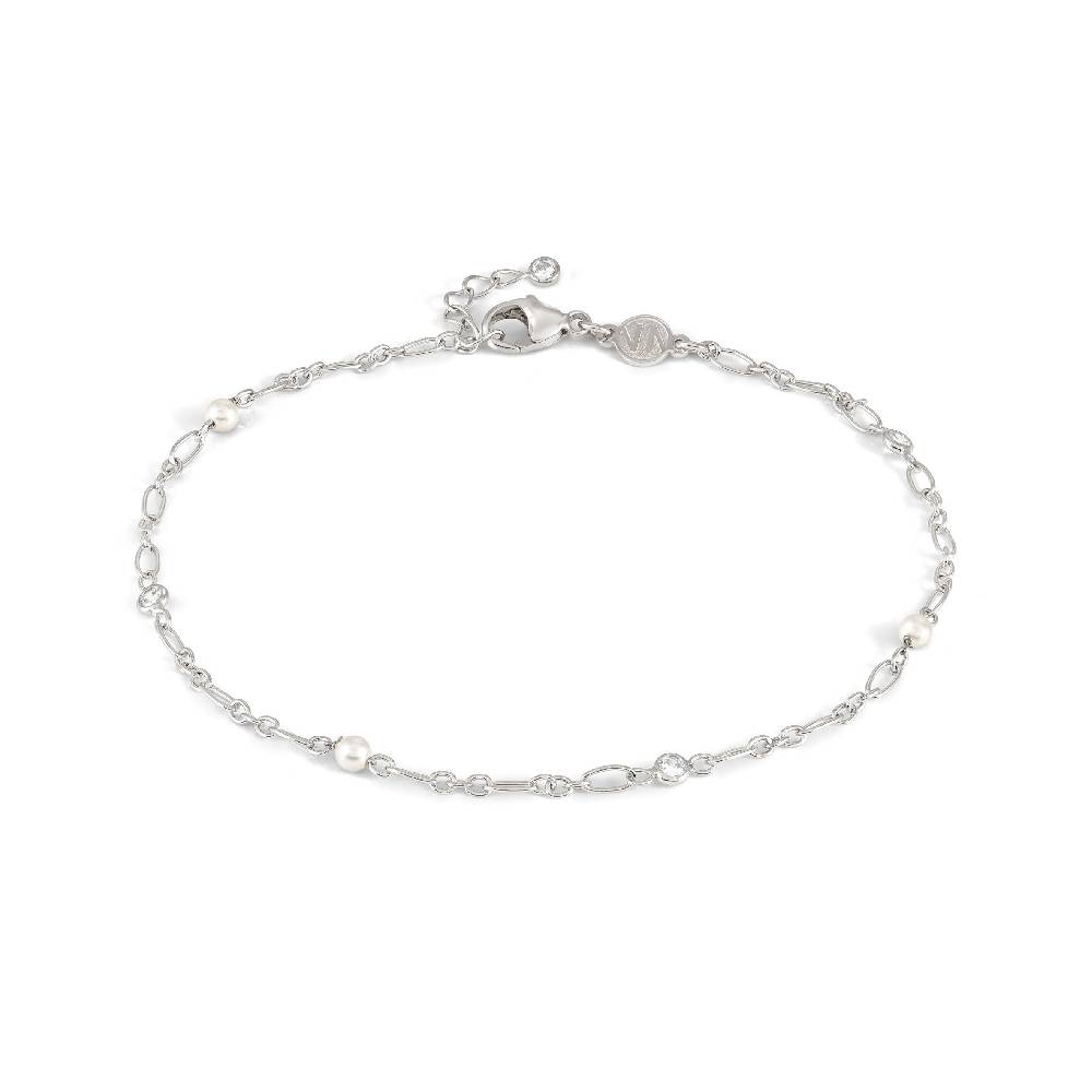 Nomination Cavigliera Anklets in Argento e Perle Bianche