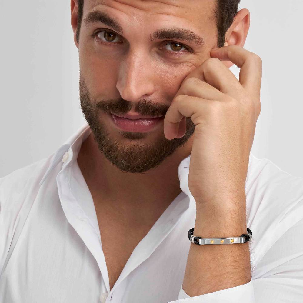 Nomination Bracciale Manvision con viti esagonali oro Consegna Veloce
