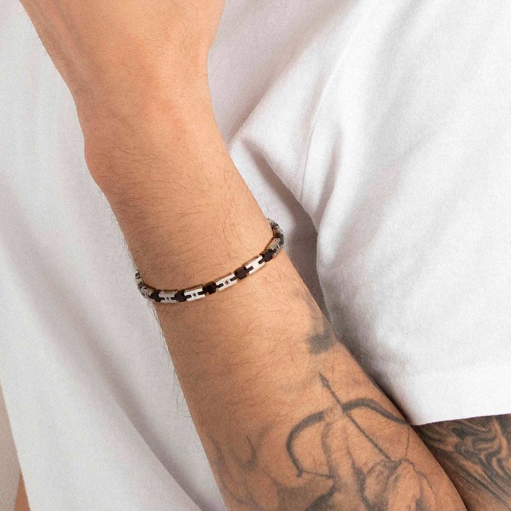Nomination Bracciale Strong per lui con diamanti Saldi