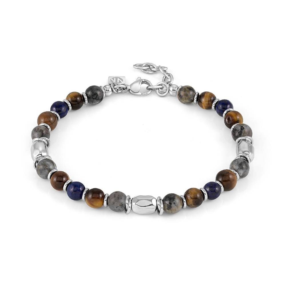 Nomination Bracciale Instinctstyle pietre miste marrone e blu