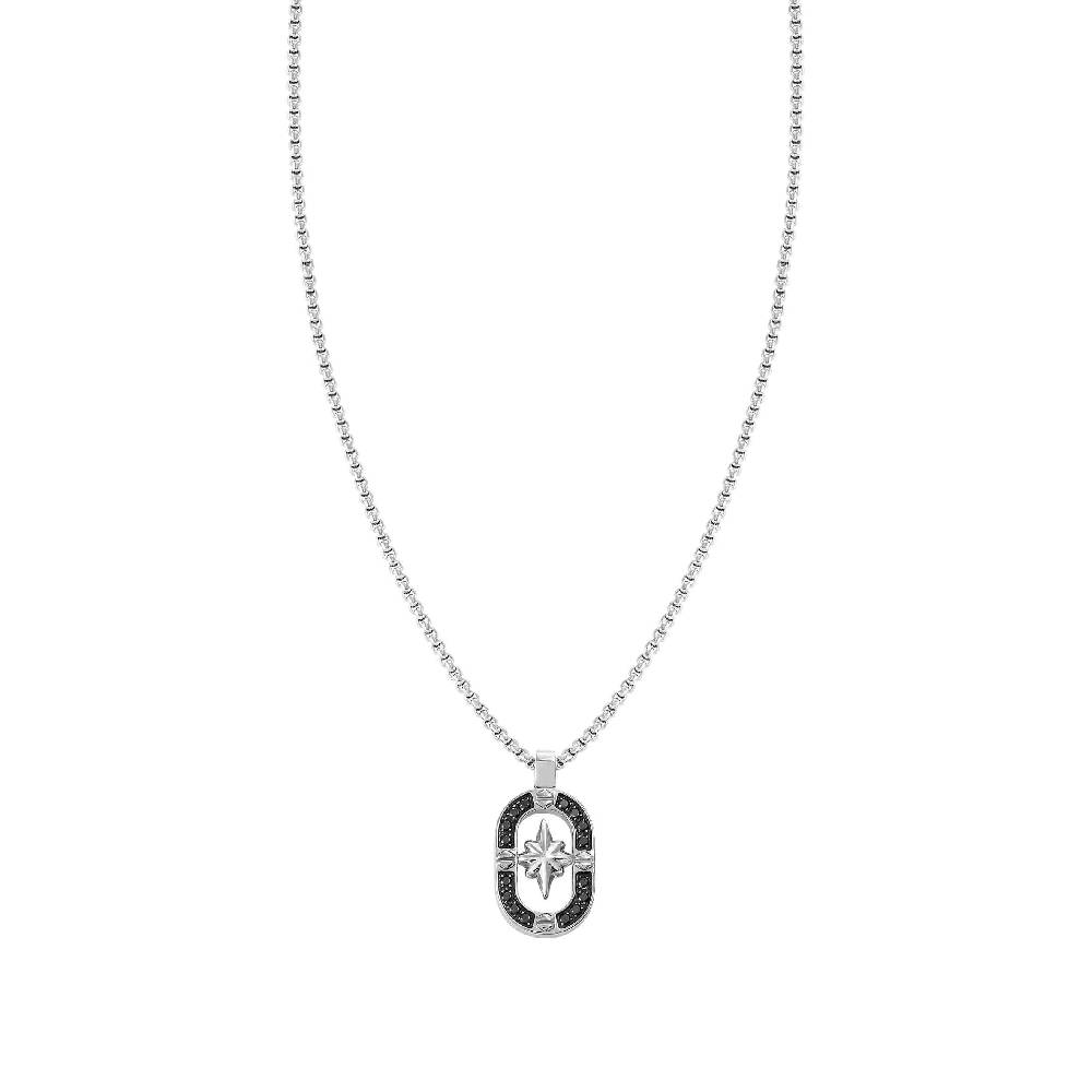 Nomination Collana ManVision Rosa dei venti con Zirconi neri Italy