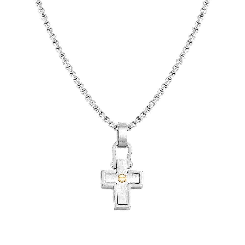 Nomination Collana ManVision con pendente croce e vite