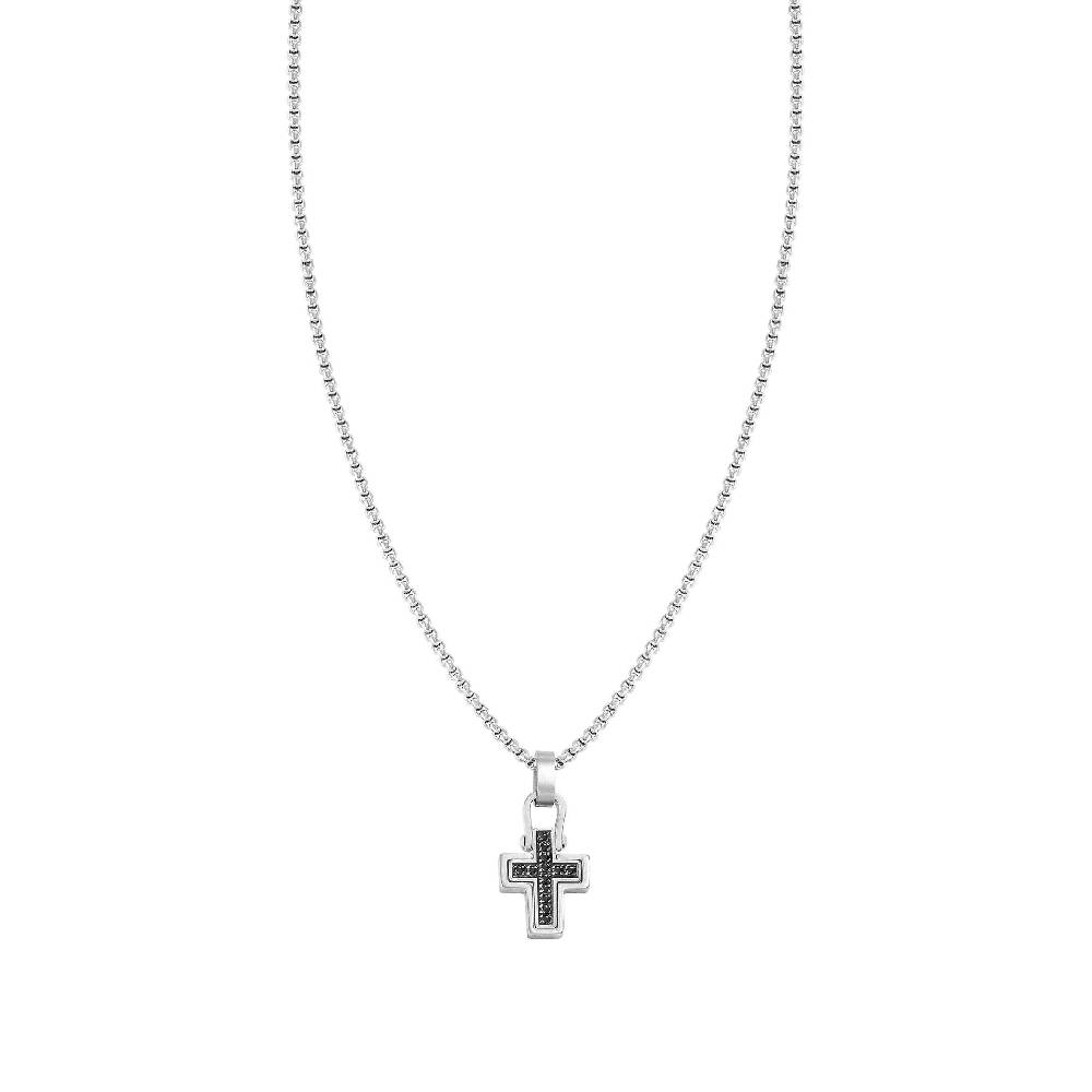 Nomination Collana Manvision con Croce e Pietre nere Fino Al -60%