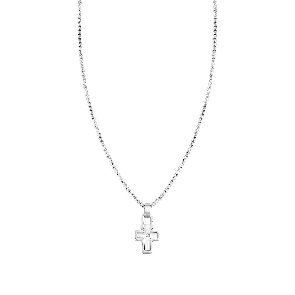 Nomination Collana ManVision con pendente Croce e Zircone Affare Del Giorno
