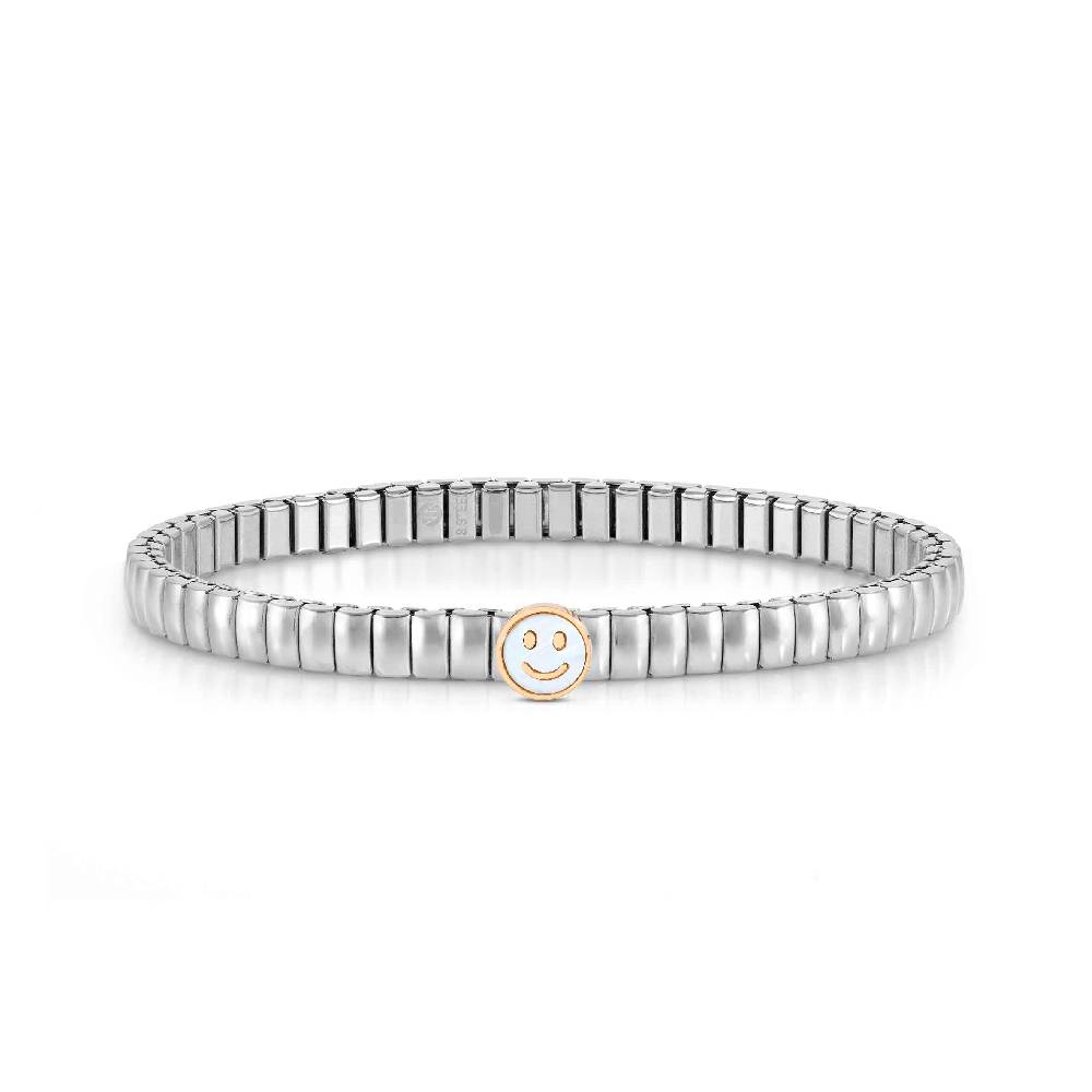 Nomination Bracciale Extension in Acciaio e Smile madreperla