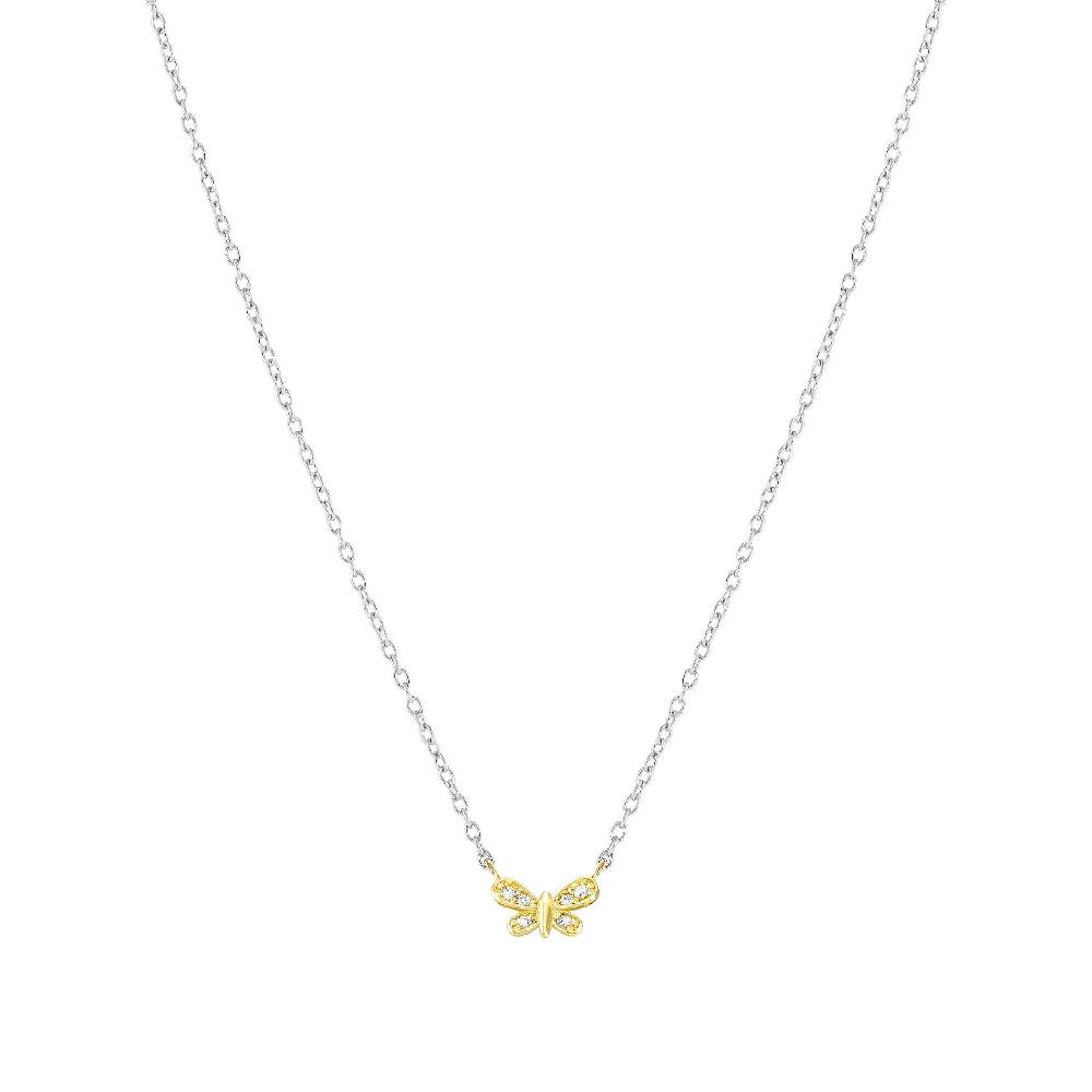 Nomination Collana MyTreasure Farfalla in Oro e Diamanti Saldi Di Fabbrica