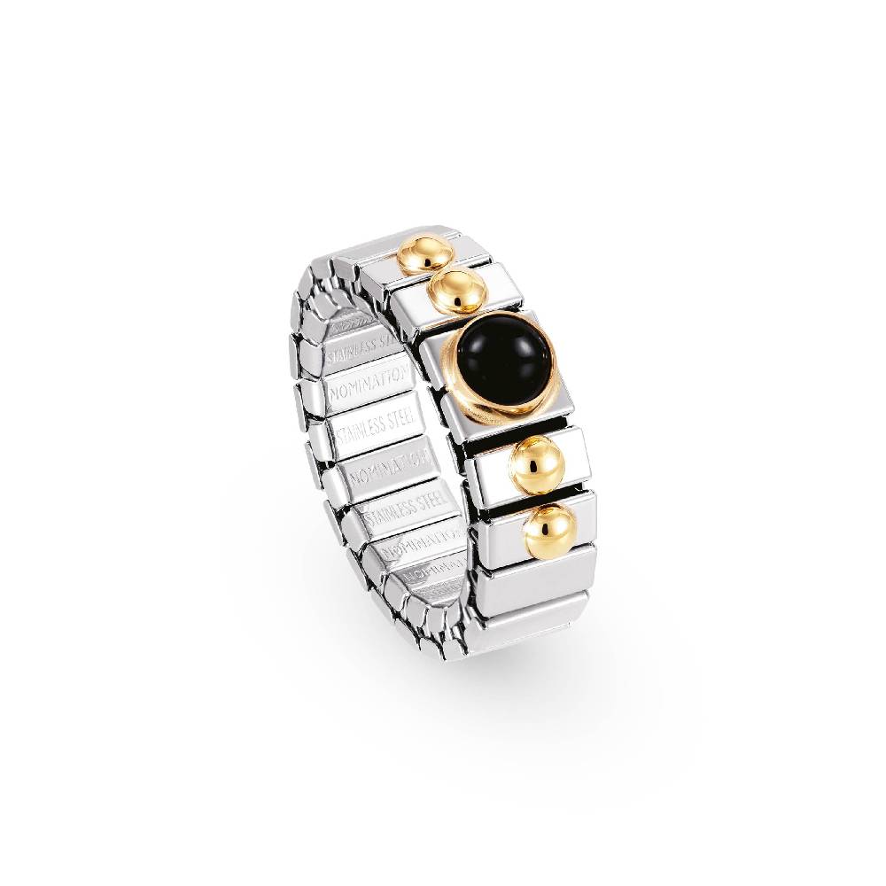 Nomination Anello estensibile con Pietra dura naturale