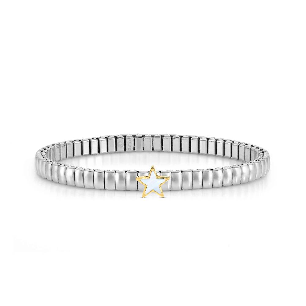 Nomination Bracciale Extension in Acciaio e Stella madreperla