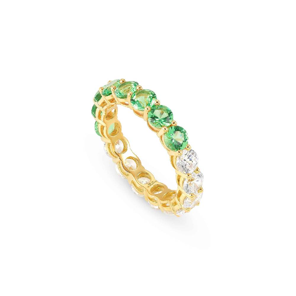 Nomination Anello Chic&Charm Joyful Edition Pietre Verdi e Bianche