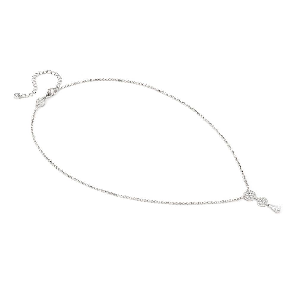 Nomination Collana Lucentissima Tondi e Cubic Zirconia a goccia Saldi Di Fabbrica