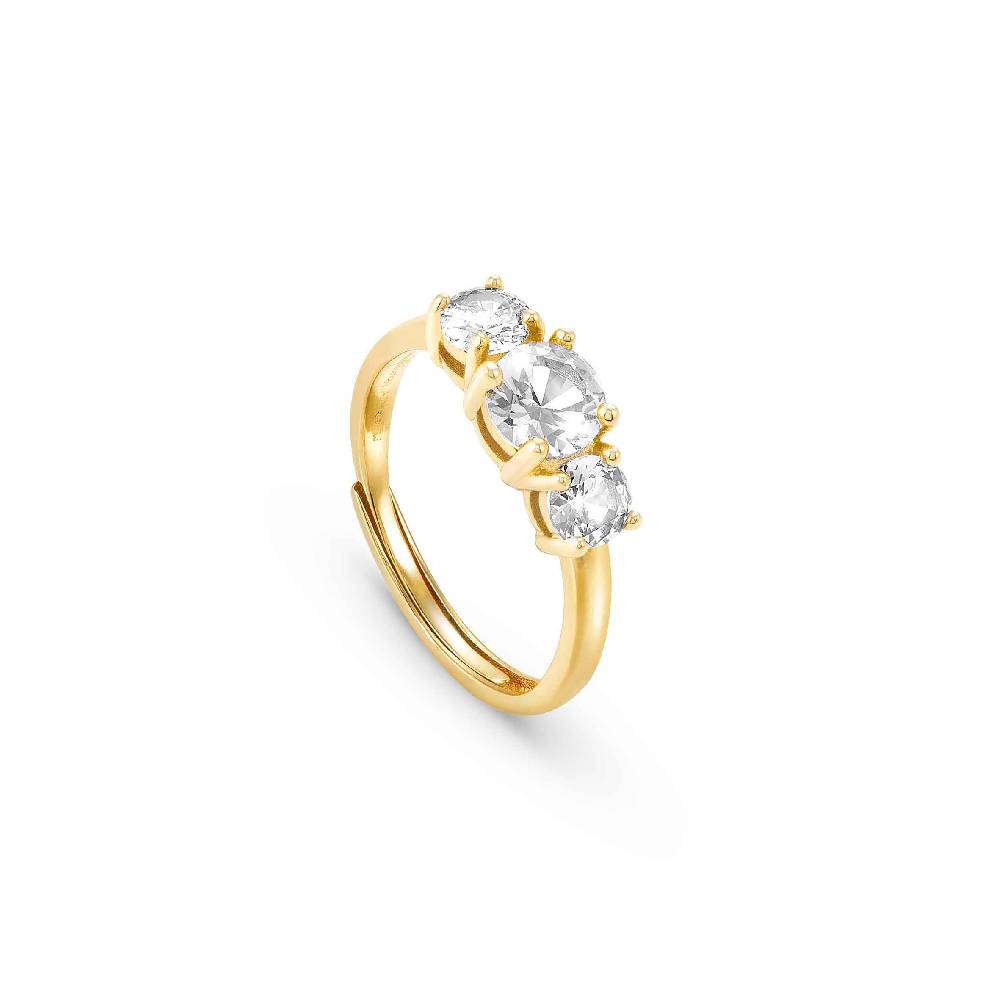 Nomination Anello Colour Wave 3 Pietre bianche