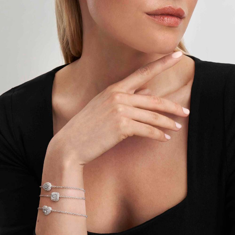 Nomination Bracciale Domina con Simbolo quadrato e Zirconi Consegna Veloce