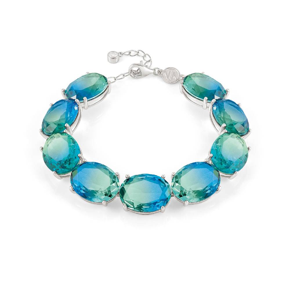 Nomination Bracciale Symbiosi con pietre grandi bicolor