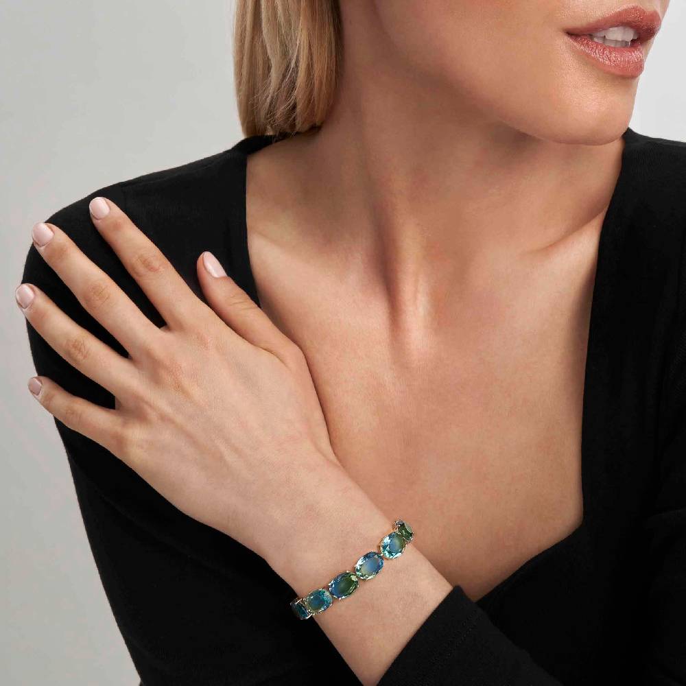 Nomination Bracciale Symbiosi con pietre grandi bicolor Economico