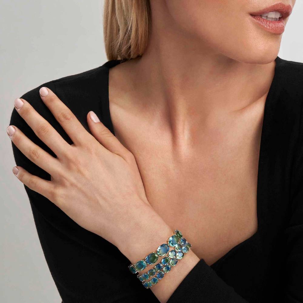 Nomination Bracciale Symbiosi con pietre grandi bicolor Economico