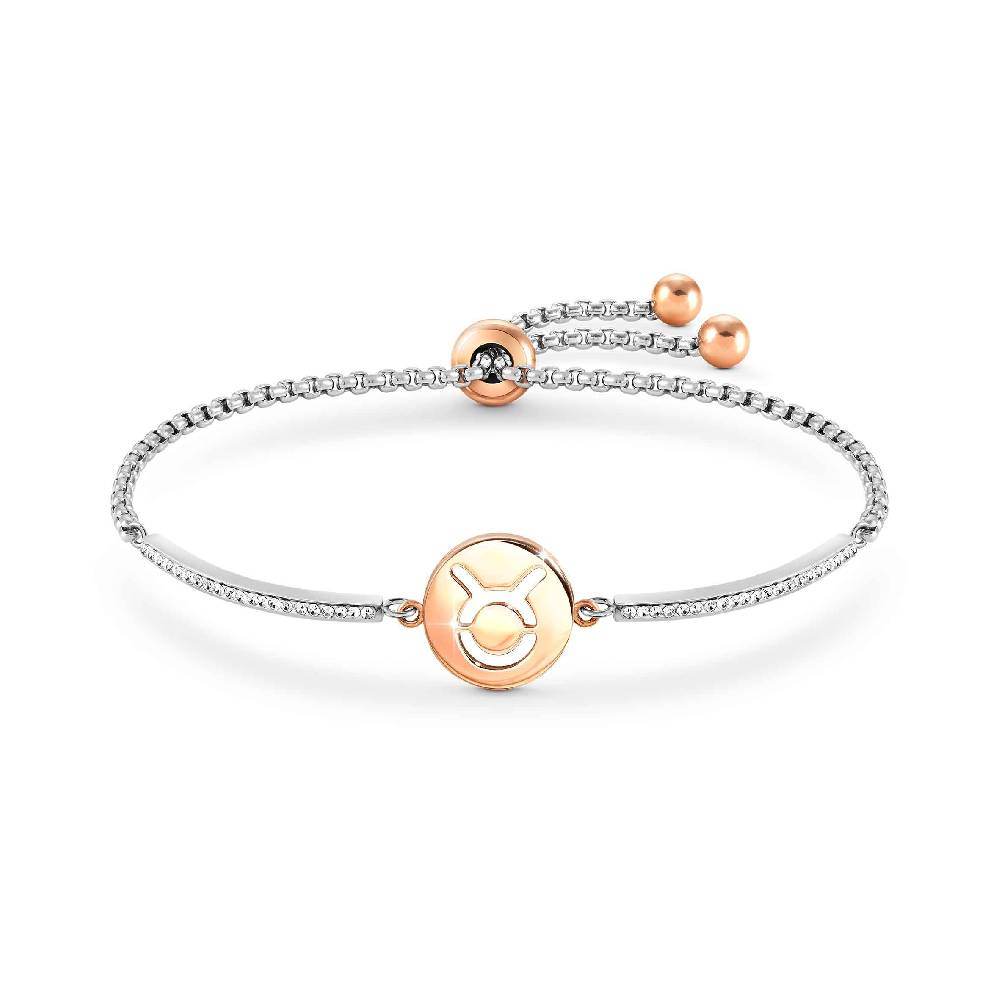 Nomination Bracciale Milleluci Zodiaco Toro in PVD rosa e Cristalli