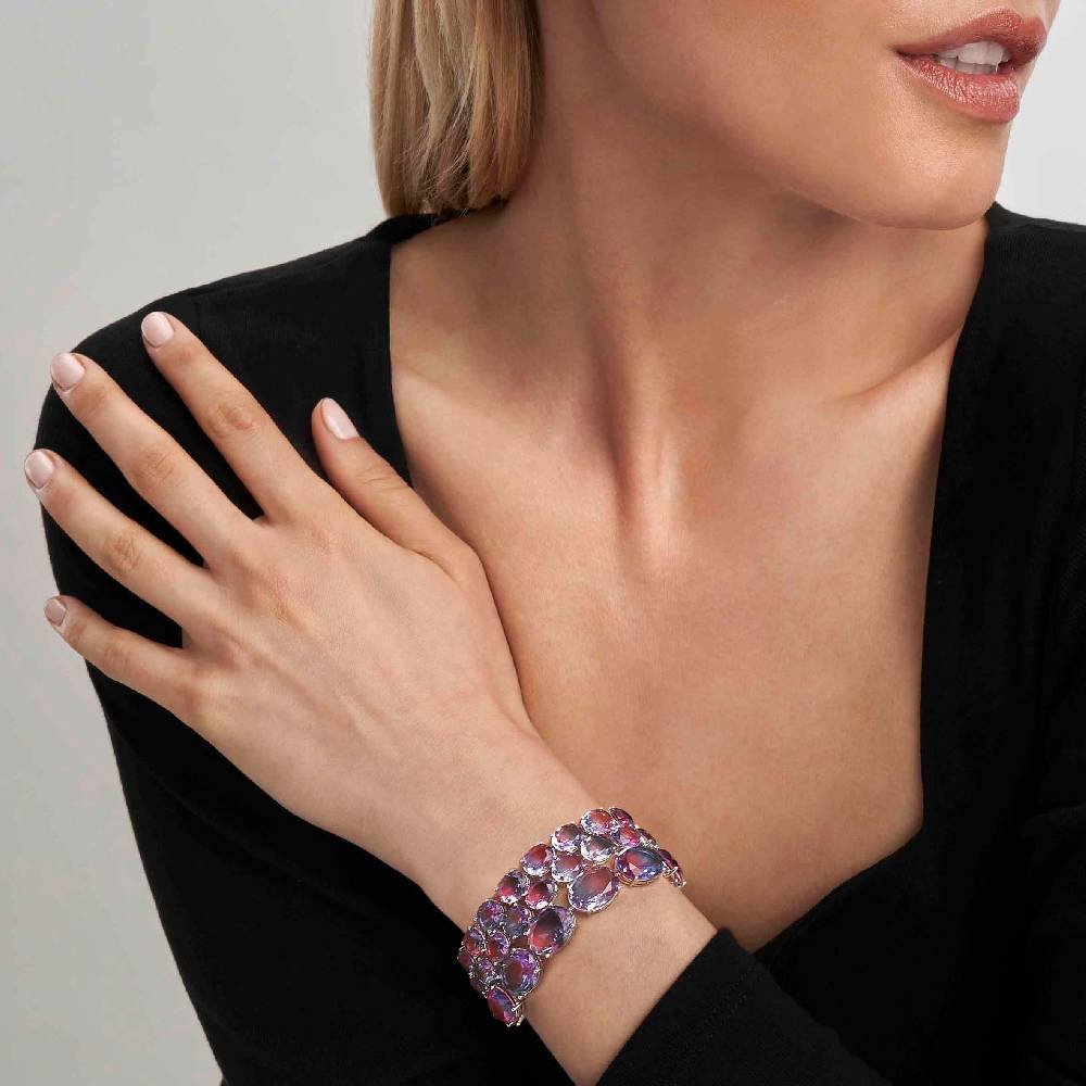 Nomination Bracciale Symbiosi pietre bicolor rosa e viola Vendita Calda
