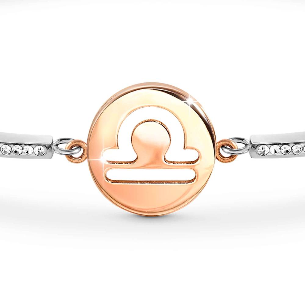 Nomination Bracciale Milleluci Zodiaco Bilancia in PVD rosa e Cristalli In Saldo