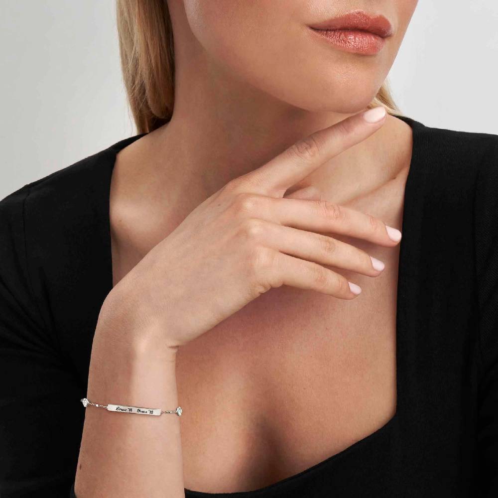 Nomination Bracciale Messaggi d'amore con Placca e Zirconi a cuore Nuova