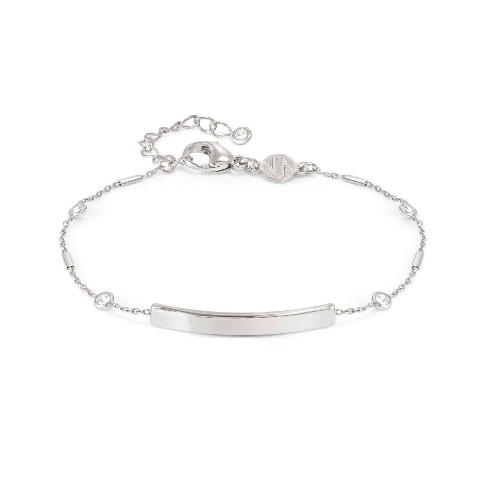 Nomination Bracciale Messaggi d'amore con Placca Incidibile e Pietre