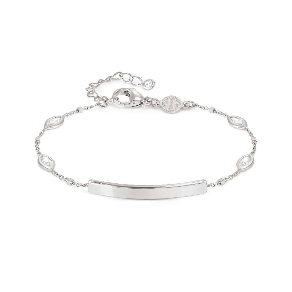 Nomination Bracciale Messaggi d'amore con Placca e Zirconi Ovali