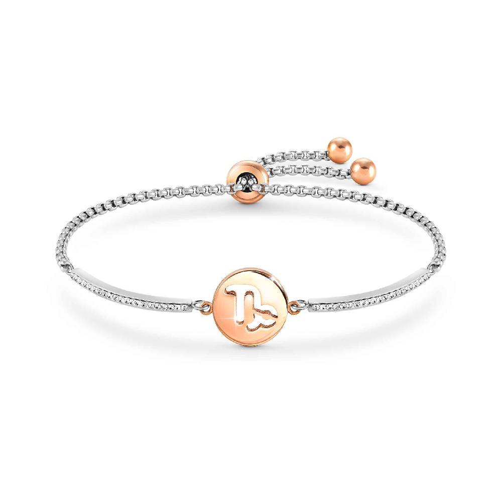 Nomination Bracciale Milleluci Zodiaco Capricorno in PVD rosa e Cristalli