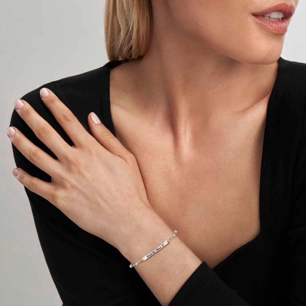 Nomination Bracciale Messaggi d'amore con Placca e Zirconi tondi Soddisfazione Garantita