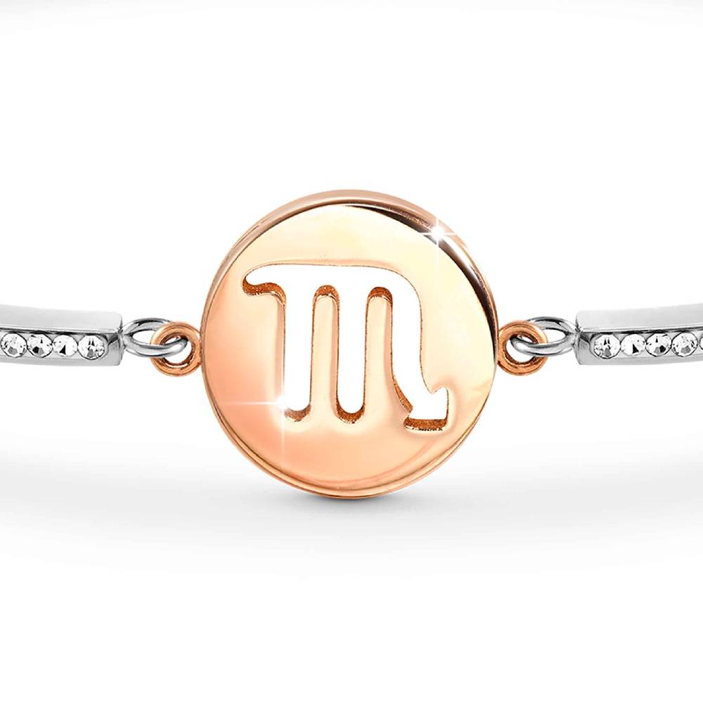 Nomination Bracciale Milleluci Zodiaco Scorpione in PVD rosa e Cristalli Consegna Veloce