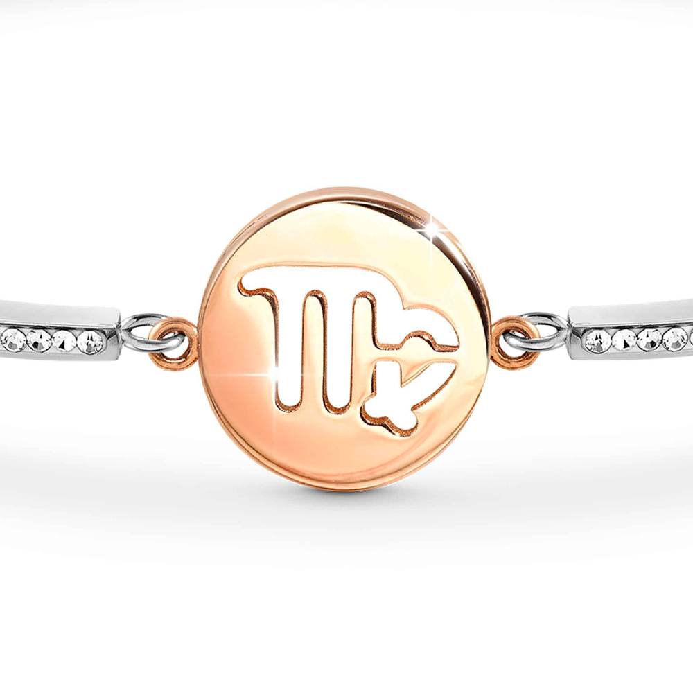 Nomination Bracciale Milleluci Zodiaco Vergine in PVD rosa e Cristalli Promozione Limitata