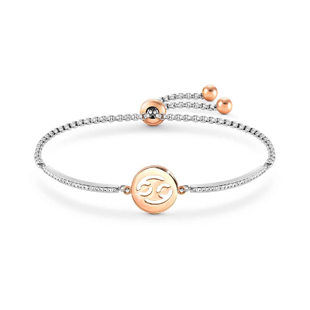 Nomination Bracciale Milleluci Zodiaco Cancro in PVD rosa e Cristalli
