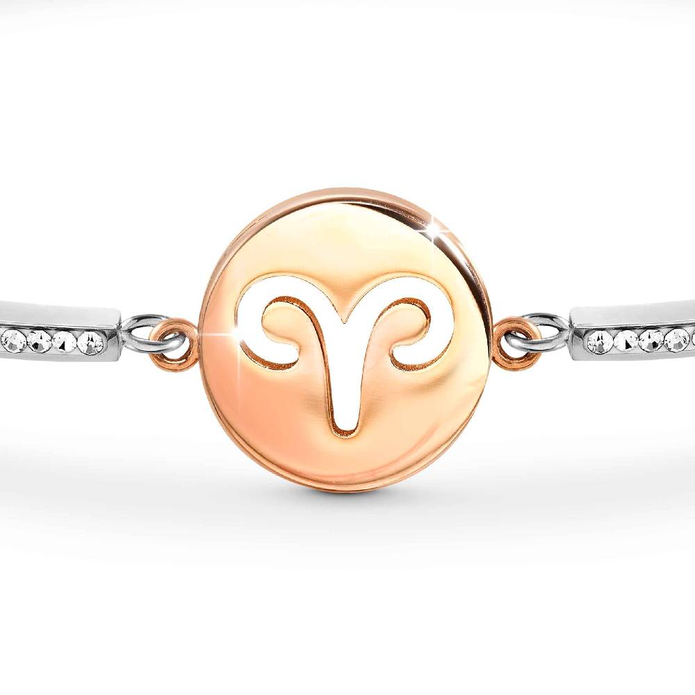 Nomination Bracciale Milleluci Zodiaco Ariete in PVD rosa e Cristalli Prezzo Ridotto