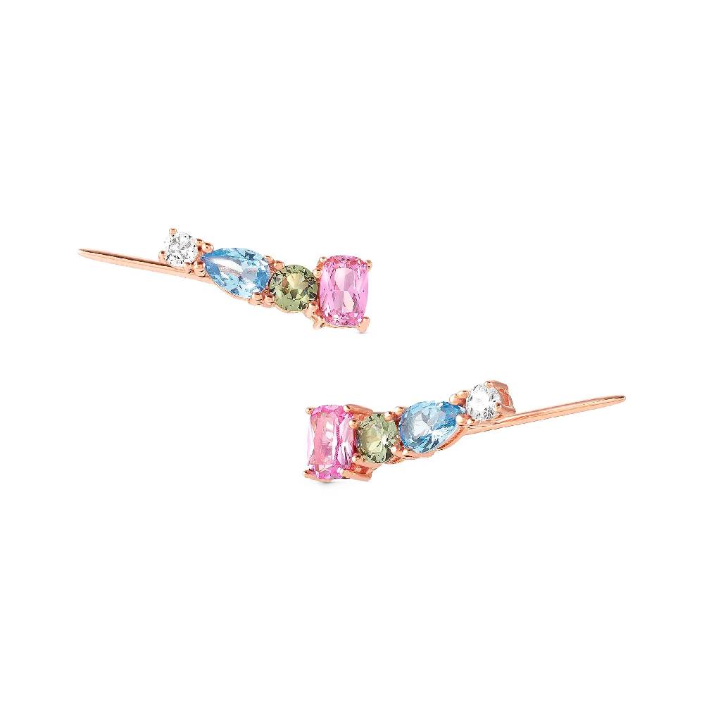 Nomination Orecchini Climber Colour Wave mix zirconi colorati