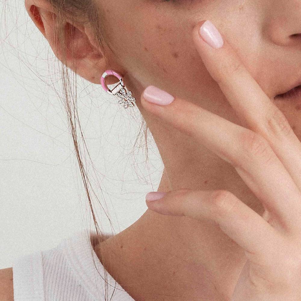 Nomination Orecchino SeiMia in Argento e Smalto Lilla Fino Al -60%