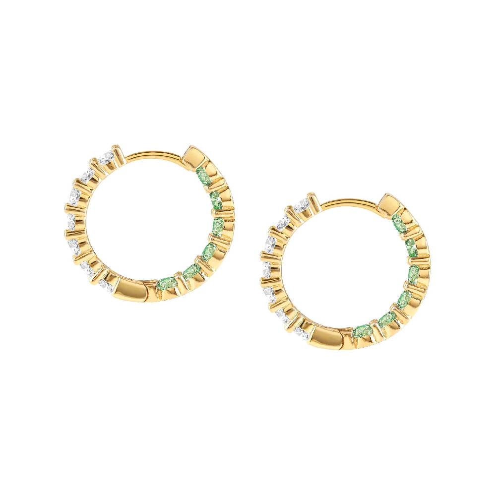 Nomination Orecchini a cerchio Chic&Charm Joyful Edition Pietre Verdi e Bianche Outlet