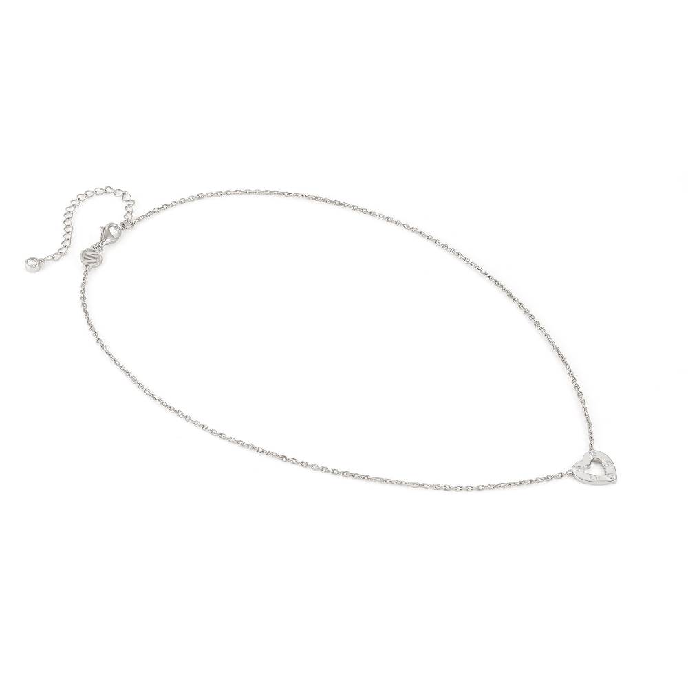 Nomination Collana Carismatica Cuore e Cubic Zirconia bianchi Nuova