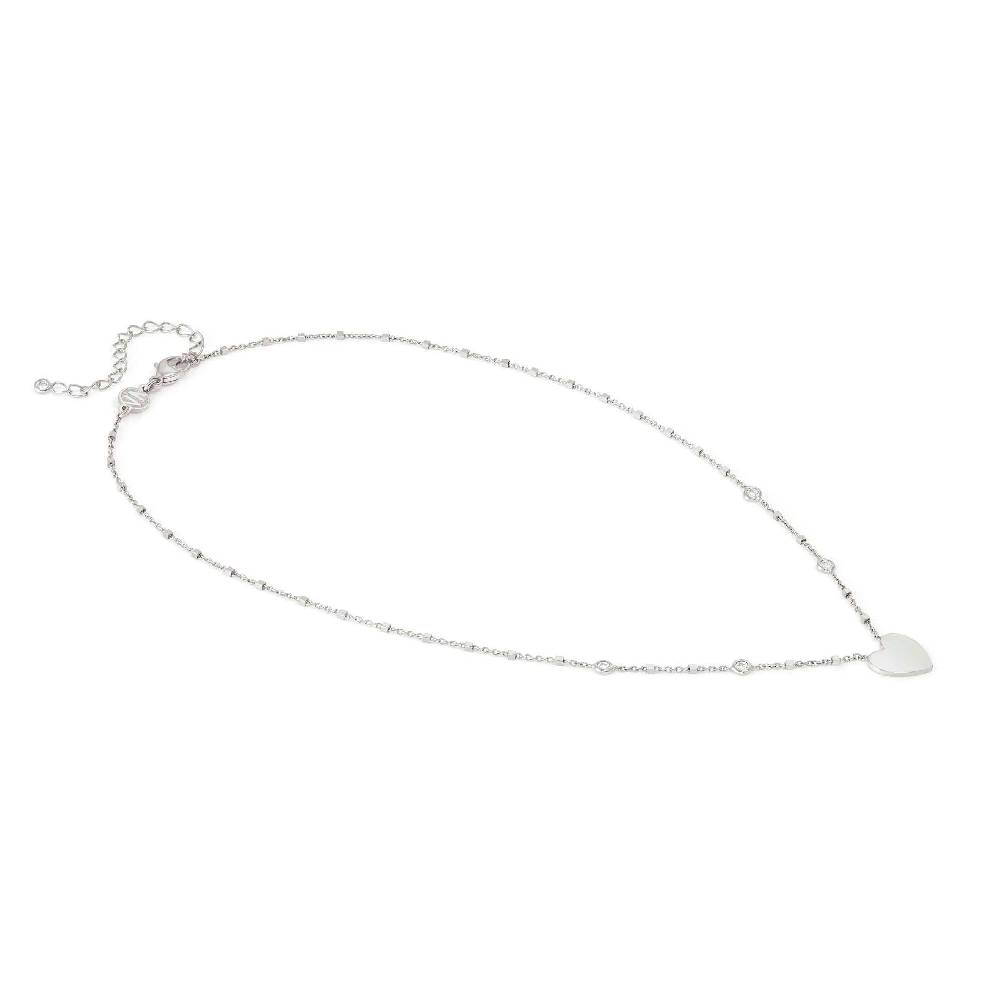 Nomination Collana Messaggi d'amore Cuore incidibile e Pietre bianche Moda