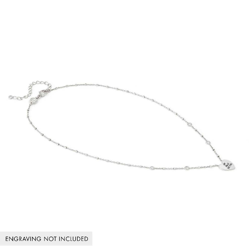 Nomination Collana Messaggi d'amore Cuore incidibile e Pietre bianche Moda