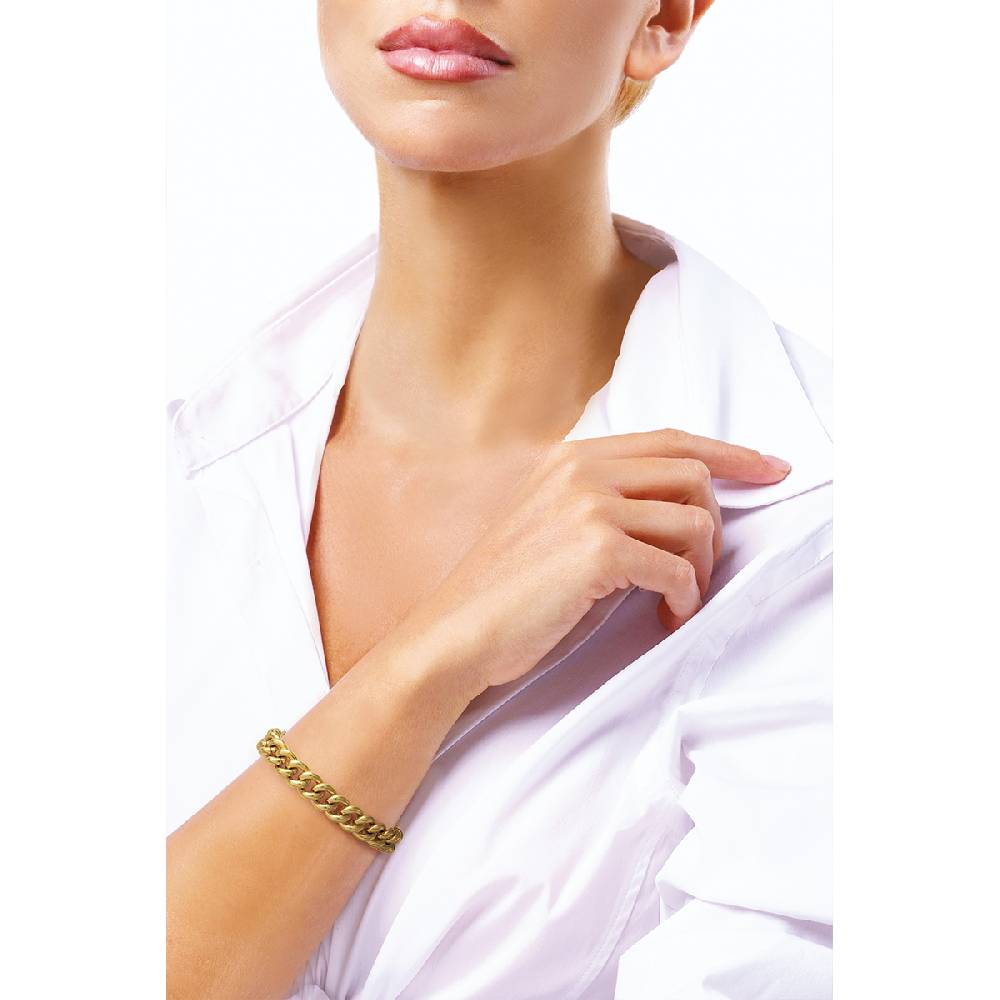Opsobjects MAXI GROUMETTE CHAIN bracciale oro giallo con maglia groumette Promozione