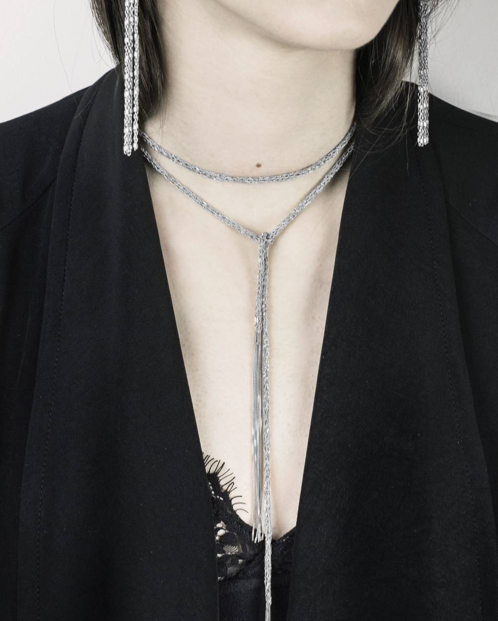 Paola Grande Gioielli SCIARPE Cordino/choker in argento Grandi sconti